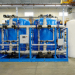 Industrial water softening plant for hard water