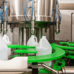 Beverage production rinsing and capping machine