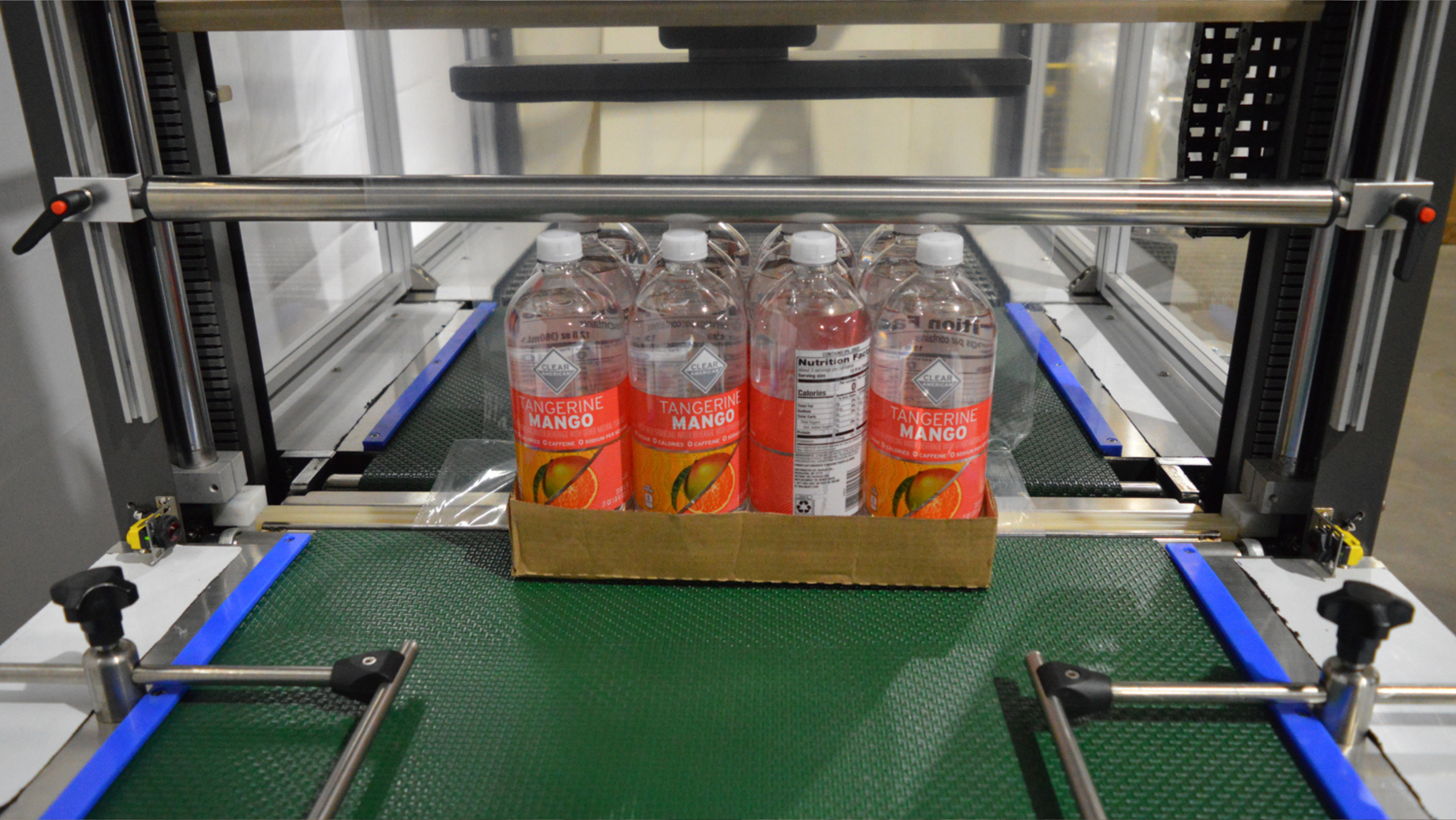 Shrink film packaging machine setup